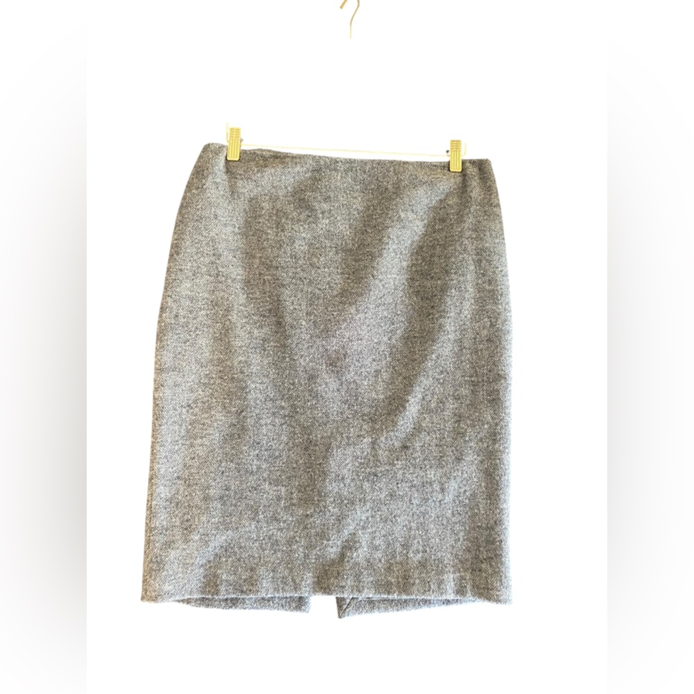 Ralph Lauren Black Label Pencil Skirt Knee-Length Wool Camel Hair Size 10 Gray